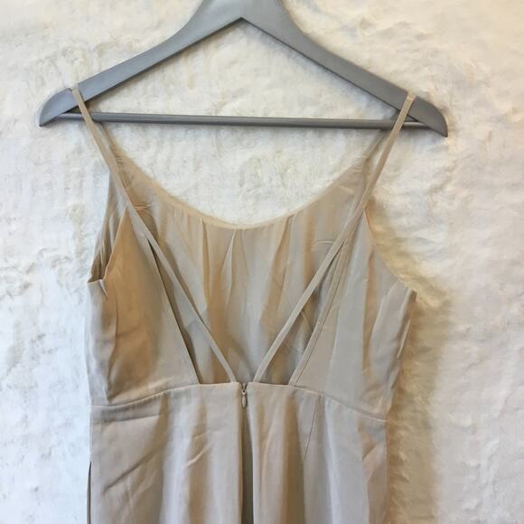 Love Bonito Beige Adriena Padded Strappy Back Jumpsuit - Picture 3 of 16